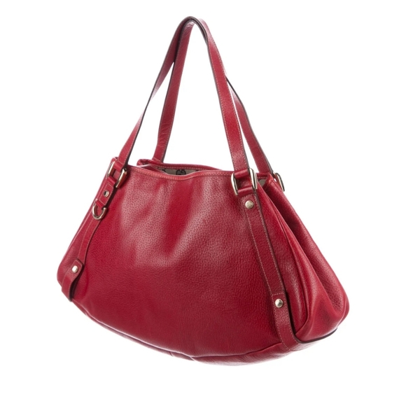 Gucci Medium Leather Abbey Tote Red - Picture 2 of 12